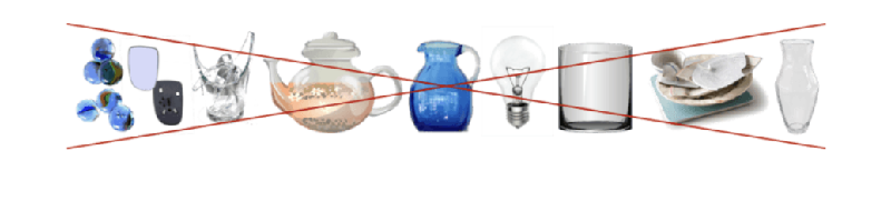 Glass not recyclable