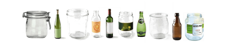 Verre recyclable